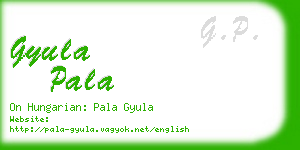 gyula pala business card